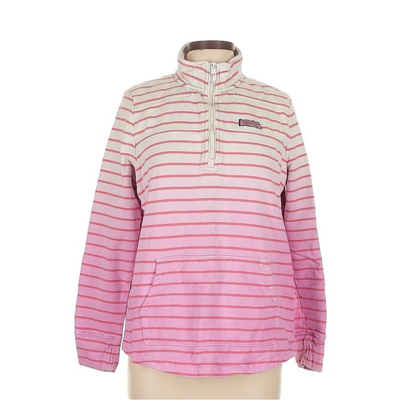 Vineyard Vines Tops - Vineyard Vines Pink and White Striped Pullover The Shep Shirt size large
